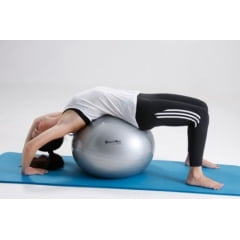 BOLA DE PILATES PARA GINASTICA GYNASTIC BALL 45CM AMARELA COM DVD